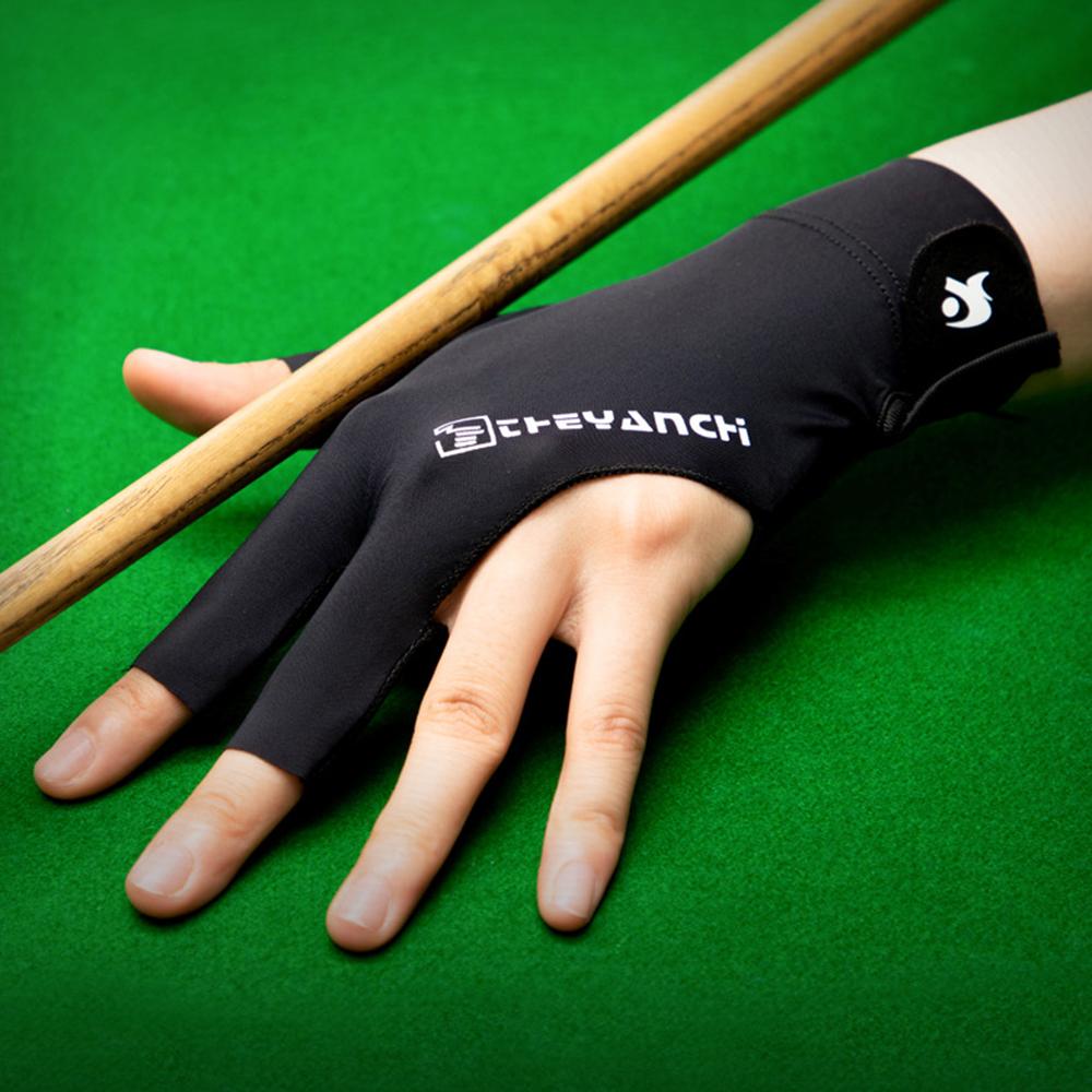 Anti-slip Åndbare Billardhandsker Komfortable Tre-fingers Snooker Spillerhandsker