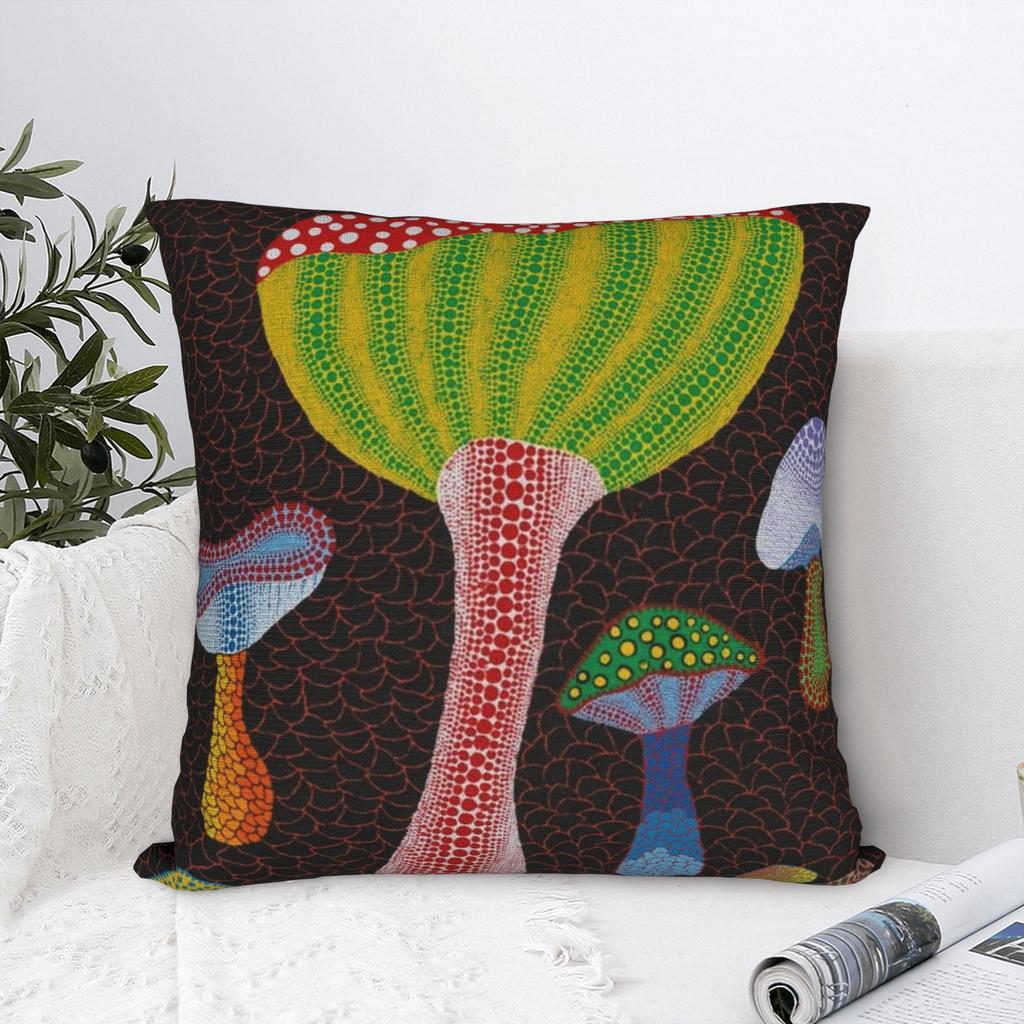 Yayoi Kusama Square Pillow Case Polka Art Cushion Covers Awesome Zipper Decor Pillowcase for Home 40x40cm