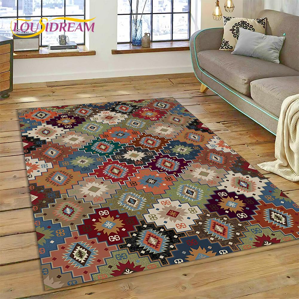 Bohemia Nordic Celts Turkish Series Carpet Rug for Home Living Room Bedroom Sofa Doormat Decor,kid Area Rug Non-slip Floor Mat