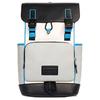 Track 42 Color Block Flap Leather Backpack Large Men Backpack White Black C2864-QBSDL