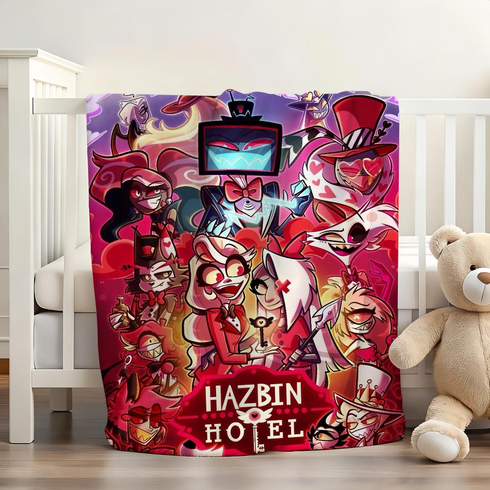 Anime H Hazbin H Hotel Blanket Soft and Skin Friendly For Couch Bed Napping Bedspread All Seasons Comforter