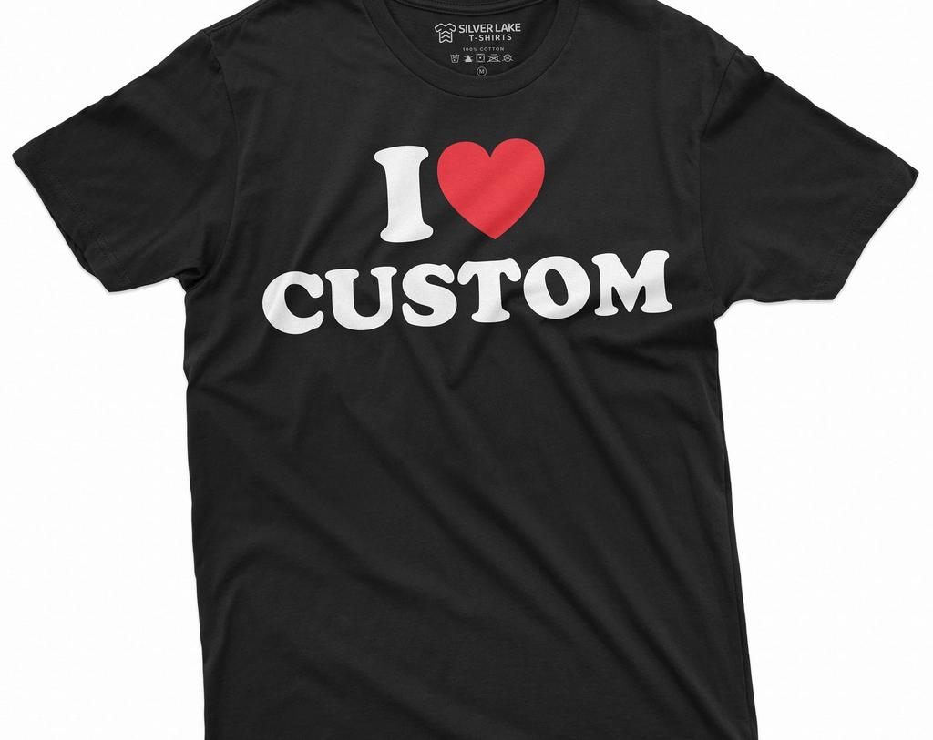 Valentine's day I love my girlfriend Boyfriend Wife Husband Custom text T-shirt add your text custom gift for Valentines day mens womens tee