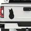 Set mit 2 Schwarze Katze Aufklebern 3"x6" Wasserdichtes Vinyl Autoaufkleber Stoßstange Fenster Laptop Gitarre Geschenk Katzenliebhaber | #AZ230