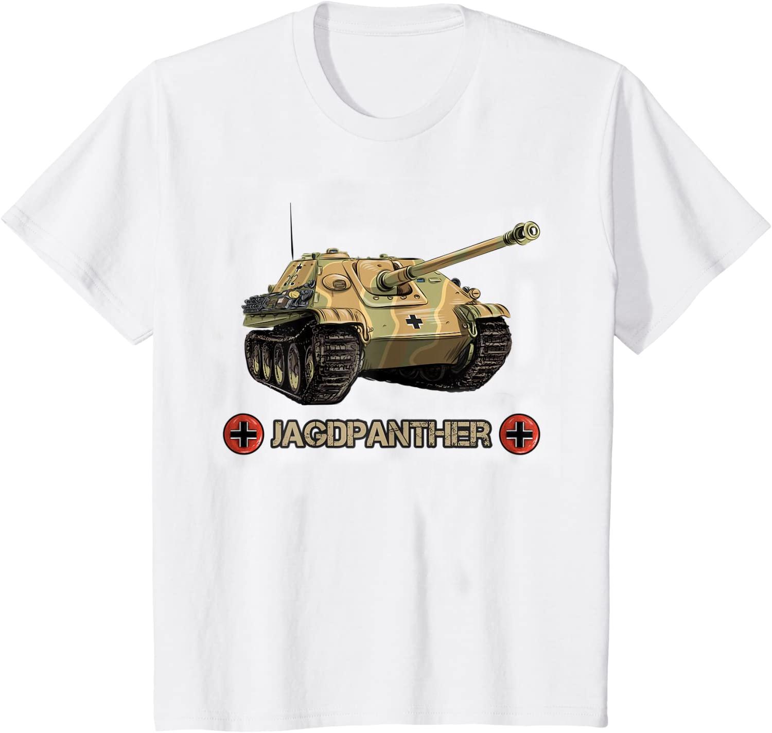 

WWII German Anti Tank Jagdpanther SdKfz 173 Tank Destroyer TShirt Summer Cotton ONeck Short Sleeve Mens T Shirt New S3XL S