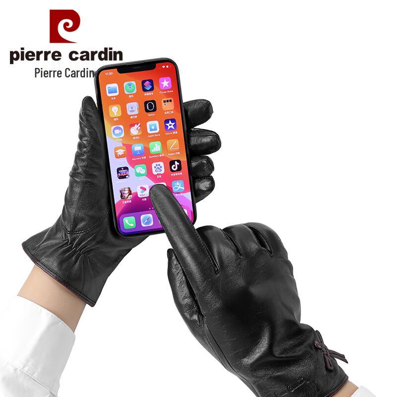 Pierre Cardin Women's Goat Leather Winter Touchscreen Gloves