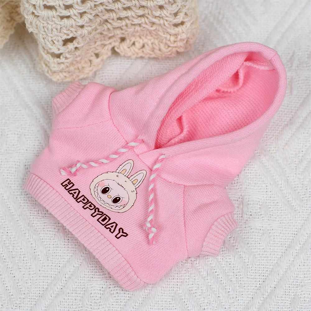 

Для 17 см Labubu Одежда I II Idol Dolls Аксессуары Толстовка Heart-Beating Hoodie Macaron Для Labubu Doll Джинсы Одежда No Doll розовый