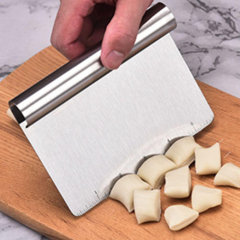 Stainless Steel Dough Cutter Graduated Pizza Scraper Easy To Clean Bench Scraper  Bread