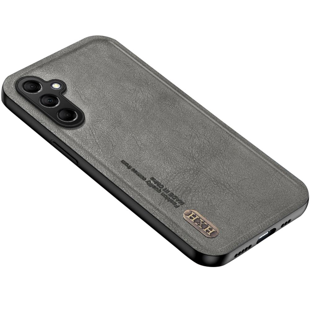 

For Samsung Galaxy S25+ Case Retro Texture Matte TPU+PU Leather Back Cover Support Magnetic Car Holder Grey