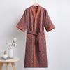 Pure Cotton Double Layer Gauze Bathrobe - Class A Spring/Summer, Thin, Water-Absorbent, Quick-Drying Yukata for Couples