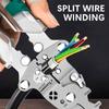 Multi-function Wire Stripping Plier Foldable Voltage Testing Cable Cutter for Cutting Stripping Crimping Wires Electrician Plier