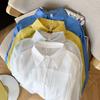 Elegant Back Slit Strap Splicing Lace Sunscreen Shirt Long Sleeved Loose Jacket for Women's Bow Tie Summer Fashion Thin Loose Fit Shirt Sweet Blouse