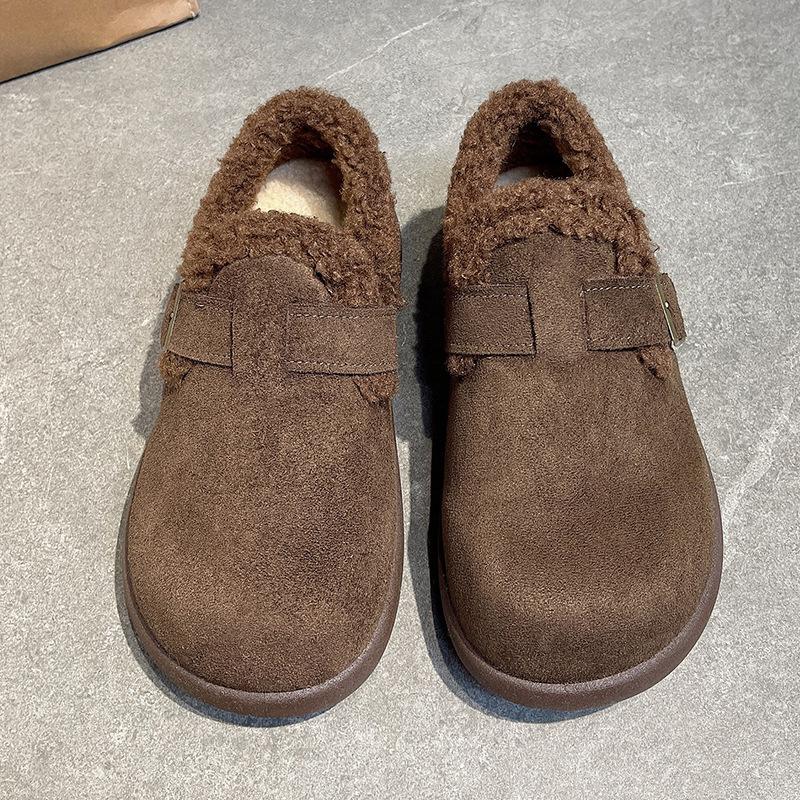 Women's Thick-soled a Footstool Winter Lightweight Warm Anti Cold Padded Snow Boots Non-slip Wear Casual Sneakers Cotton Boots Fur Shoes