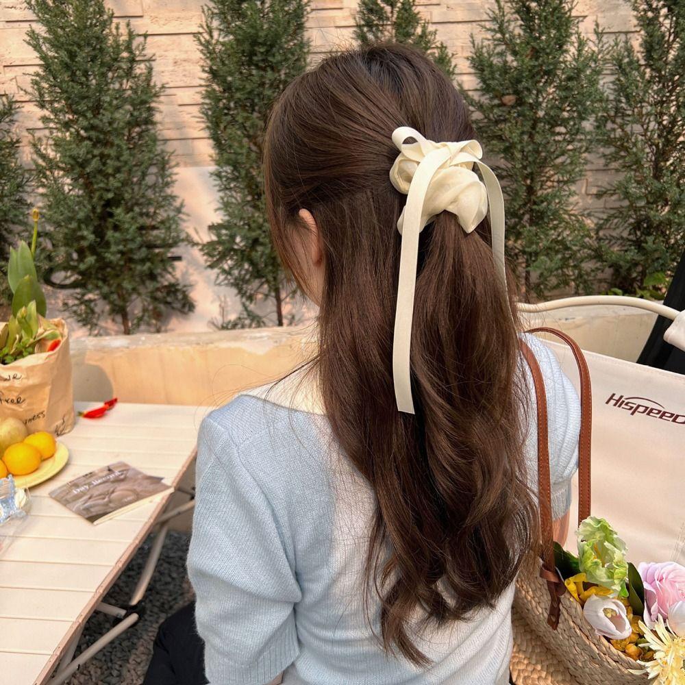 

Stylish Hair Ropes Ribbon Bow Hair Ties Tassel Hair Rubber Bands Women Balletcore Scrunchies