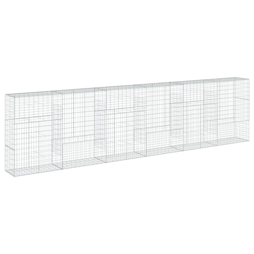 Gabion with Lid 600x50x150 Cm Galvanized Iron