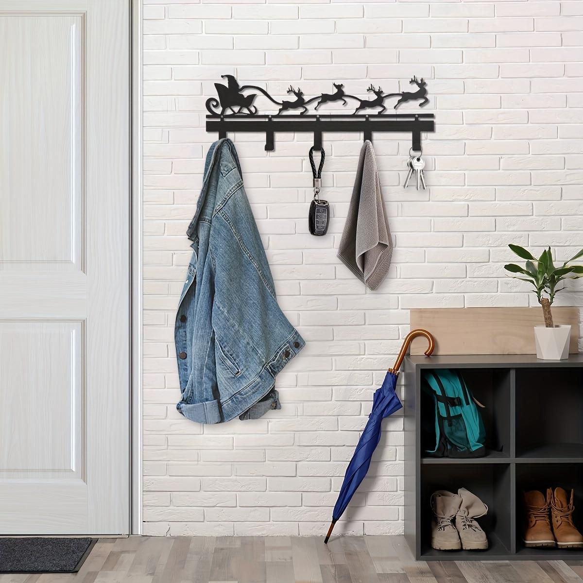 

Металлический креативный рождественский силуэтный брелок для ключей - универсальные крючки для ключей в сумке для домашней одежды - красивые крючки для рождественского декора