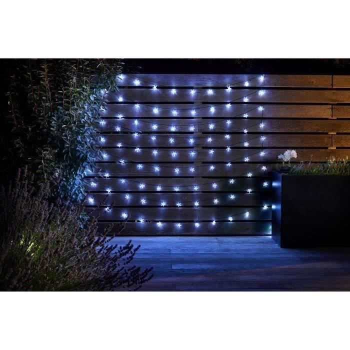SMARDTV Outdoor String Lights - Ultra 100 LED Stars - 15L - Solar Powered - Cool White - 21.8m