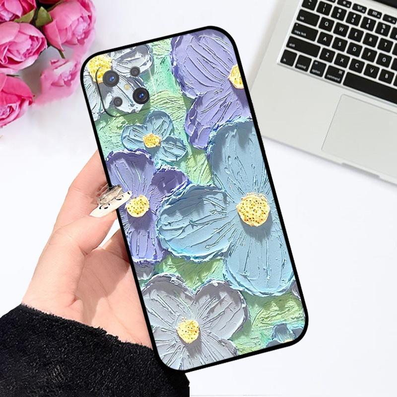 For Oppo Reno4 Z 5G Case Fashion Oil Painting Silicone Soft TPU Back Cover For OPPO A92S Phone Back Bumper Shell Cartoon Coque