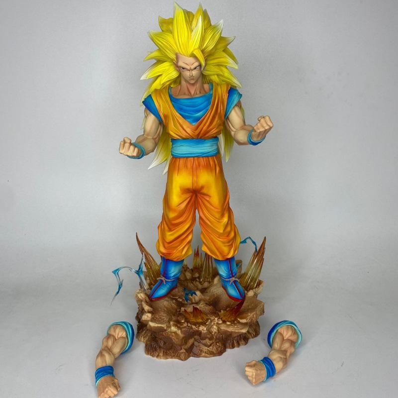 Dragon Ball Surrounding Statues, Unlimited Dry Objects, Super Three Goku Figures Can Be Exchanged for Anime Surrounding Super Saiyan
