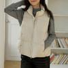 Women's Puffer Vest Casual Sleeveless Stand Collar Down Jacket Winter Warm Zip Up Outerwear with Pockets