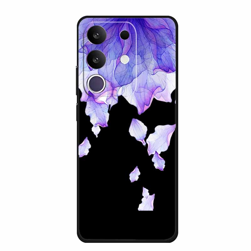 Cartoon Case For Vivo T4x 5G Case Soft TPU Black Silicone Back Cover For Vivo Y300T Y29 4G Phone Case Fundas Shockproof Coque