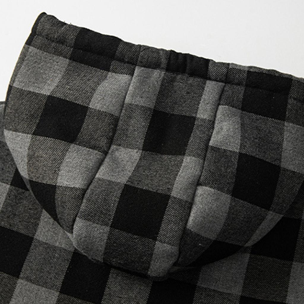 Mens Full Zip Lined Plaid Flannel Jacket Warm Fleece Winter Coat Outdoor Work Casual Lightweight Fall Clothes