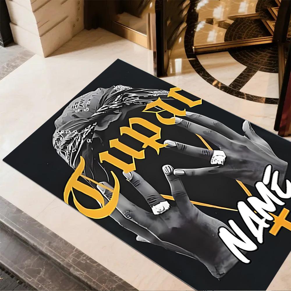 Tupac's Legacy Lives Customized Name Carpet Design for Dining Room Study Room Kitchen Bedrooms Antislip Carpet Anime Office Decor