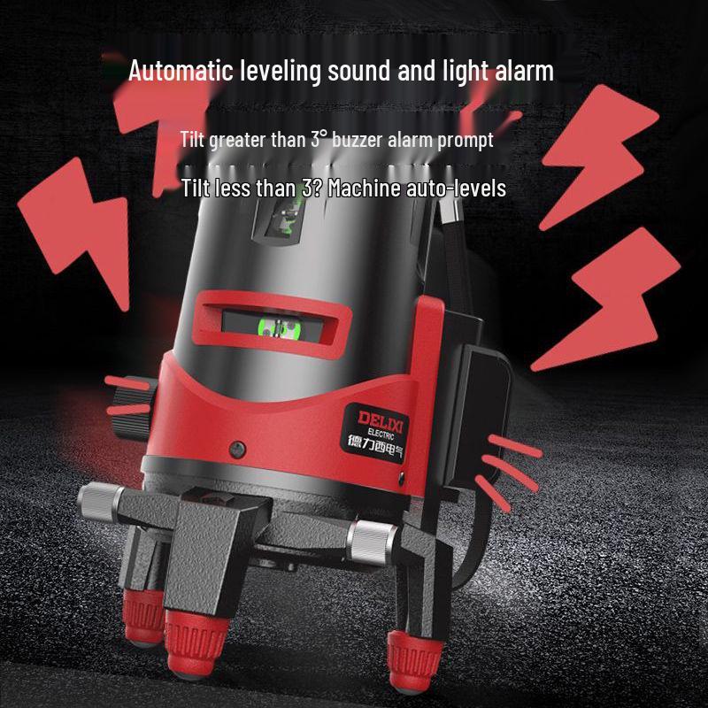 DELIXI High Precision Green & Blue Light Laser Level (2 & 5 Line) for Outdoor Use