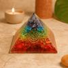 Orgonite Pyramid Chakra Gem Chips Copper Crystals 70mm