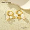 Summer Ocean 18K Gold Plated Starfish Jewelry Waterproof Stainless Steel Drop Earrings Natural Stone Minimalist Women Earrings