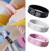 LED Digital Alarm Clock Watch Waterproof Snooze-proof Alarm Bracelet Adjustable with Running Pedometer Fitness Wristbands