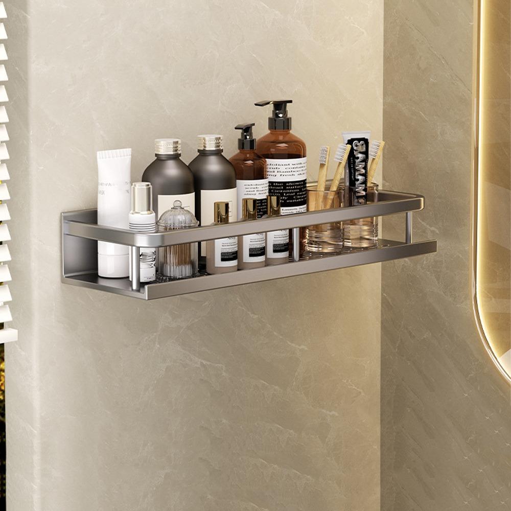 Bohrerfreie Badezimmerregal Rechteckige Form Lagerregal Badezimmer-Organizer Eckregal Für Badezimmer