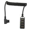 D Tap Male to 4 Port Dtap Female Splitter Power Cable Black D Tap Spring Cable Adapter for ARRI RED Cameras