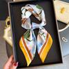 New Luxury Design Square Silk Scarf Women 70*70cm Bandana Soft Hair Band Wrap Hijab Neckerchief Hairband Headband Foulard