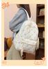 Korean-style Large Capacity Backpack with Cute Bow Embroidery for Female College Students