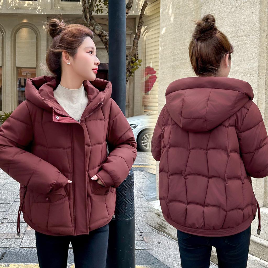 Hooded plus size women's thickened warm anti cold winter coat - lightweight and comfortable long-sleeved cotton coat jacket