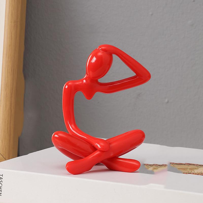 Abstract Figures Thinkers Plastic Handicrafts Cute Little Ornaments Room Decorations Artistic Living Room Ornaments