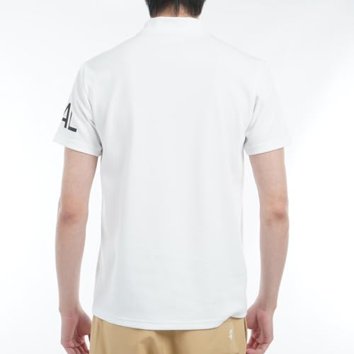 Admiral Golf Classic CARAT Big Logo Mock Neck Shirt ADMA518 Men's White