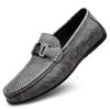 New Men's Business Shoes Italian Style Penny Loafers For Men Handmade Leather Moccasins Driving Shoes Non-Slip Slip On Flats