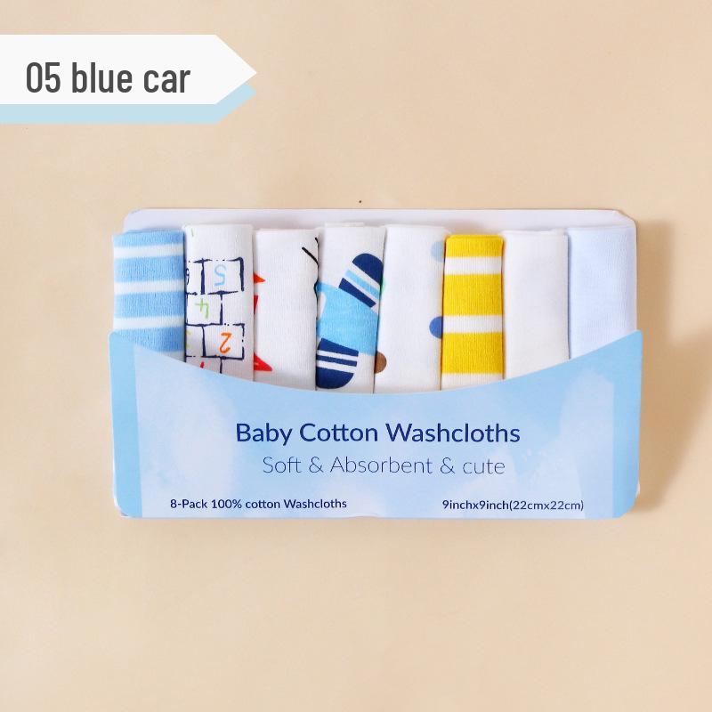 Momscare Cotton Baby Towels, 8-Pack: Small Square/Nursing/Drool Towels