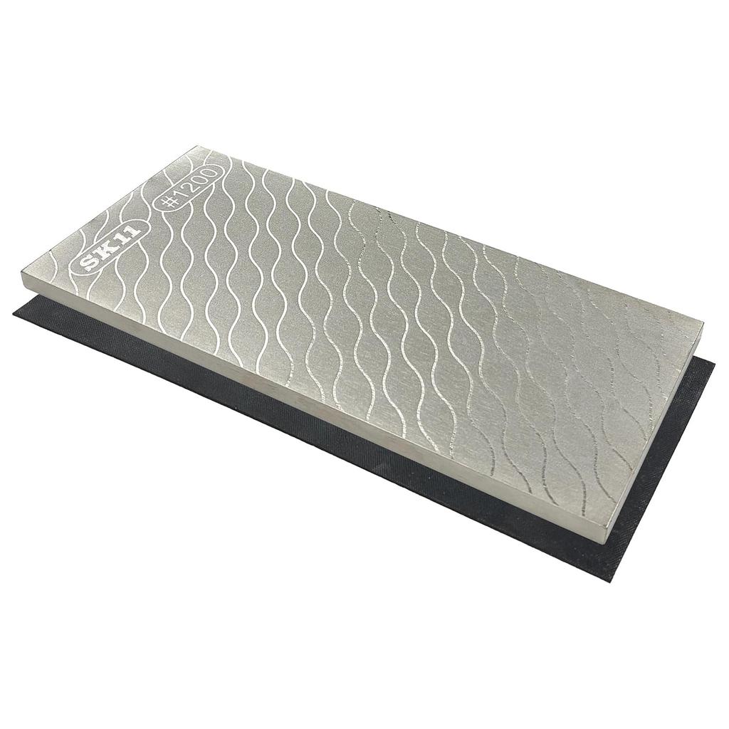 SK11 Diamond Sharpening 90mm Extra Coarse Grinding Surface Medium Finishing Surface with Underlay Double-Sided Stone, Wide, Width, #600 / #1200,