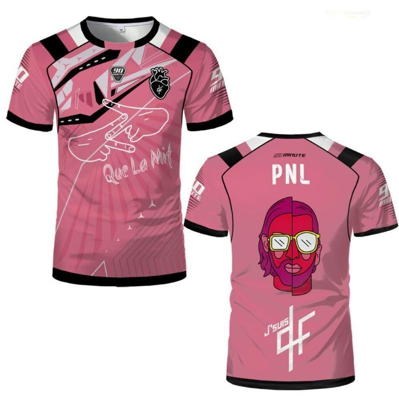 Maglia Stampata PNL J'suis QLF da 90 Minuti per Uomo e Donna Maglietta da Allenamento Calcio Manica Corta per Giovani Abbigliamento per Adulti e Bambini