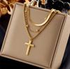 SHC43A-SHC68A Custom Fashion Pendant Necklaces Women's Jewelry Stainless Steel Chokers Pearl Chains Necklace Set for Women Girls