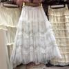 Fustă Midi din Tulle cu Mărgele Stratificate Complex: Rochie de vară subțire și versatilă pentru femei