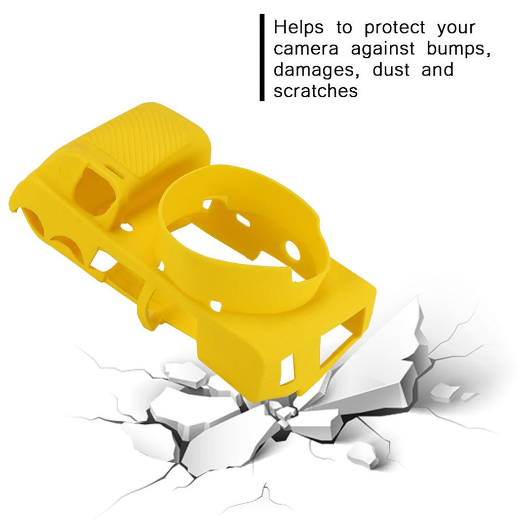 Soft Silicone Camera Case Protective Cover with Easy Access Design for Sony A6000 Yellow