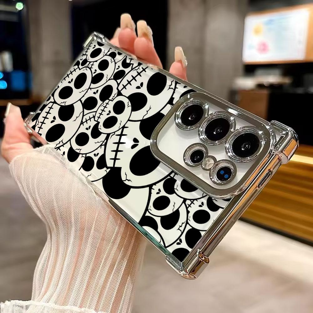 Horror Black Skull Skeleton Coque For Galaxy S26 Ultra Phone Case For Samsung S26 S25 S24 S23 S21 Ultra S20 FE S25 Plus 5G Cover