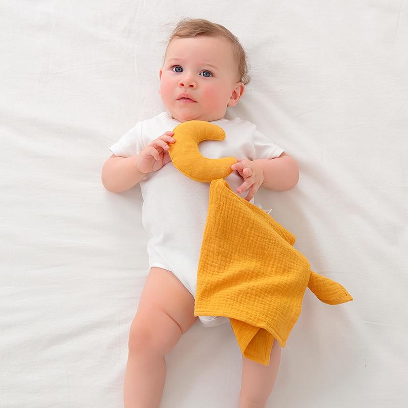 Baby Teething Comforter Puppet: Cotton Star & Moon Sleep Aid
