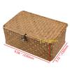 Multi-size Seagrass Storage Basket with Lid Woven Rectangular Shelf Basket Bins Desktop Organizer Chirstmas Gift Basket