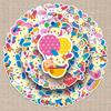 50 Sheets Usahana & Little Rabbit Sanrio Flower Stickers for Phone & Stationery