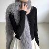 Long Plush Scarf Furry Neck Wrap Adult Girl Decorative Scarf Formal Dress Collar