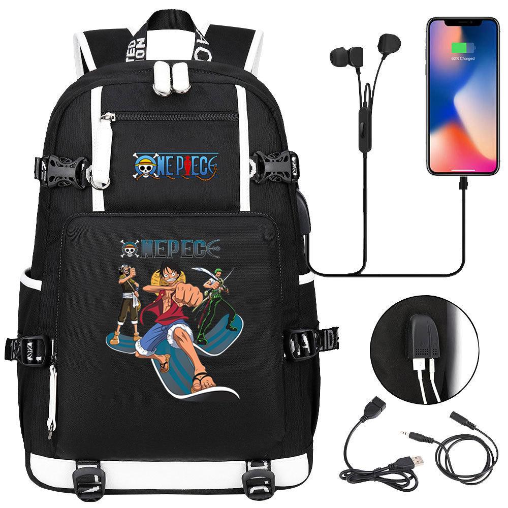 One Piece King Fashion Backpack Personalized Printing Youth Leisure Travel Cross-border Multifunctional Large Capacity Student School Bag